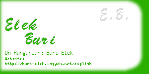 elek buri business card